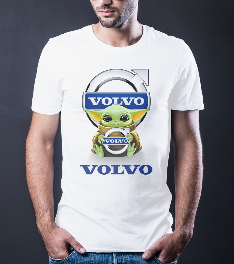 Volvo Logo Grogu Hugging Car T-Shirt