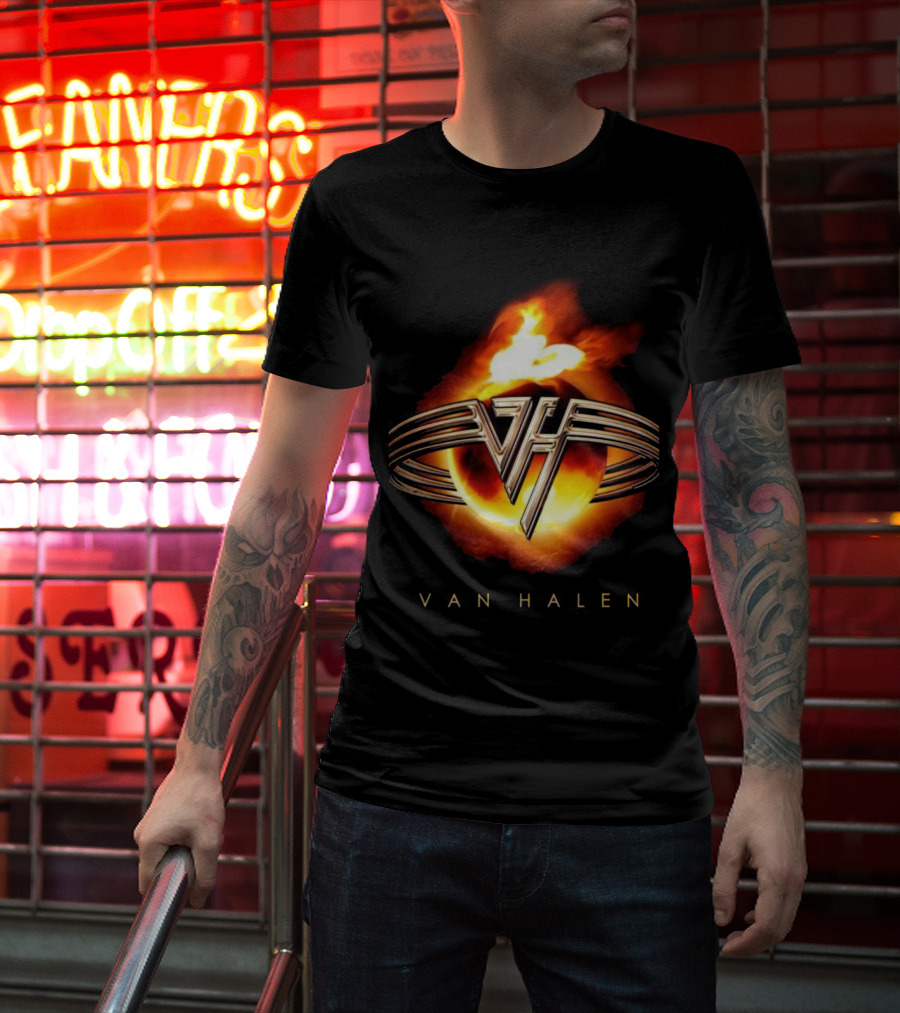 Van Halen Flaming Logo Iconic T-Shirt