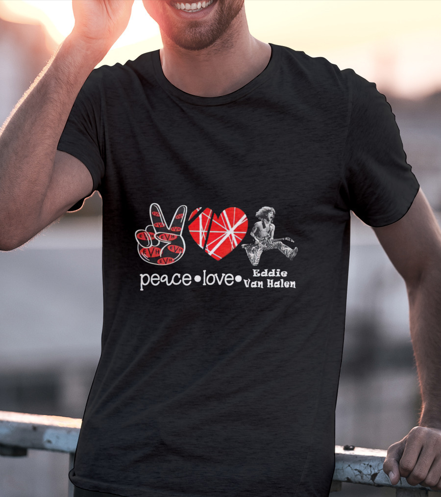 Peace Love Eddie Van Halen T-Shirt