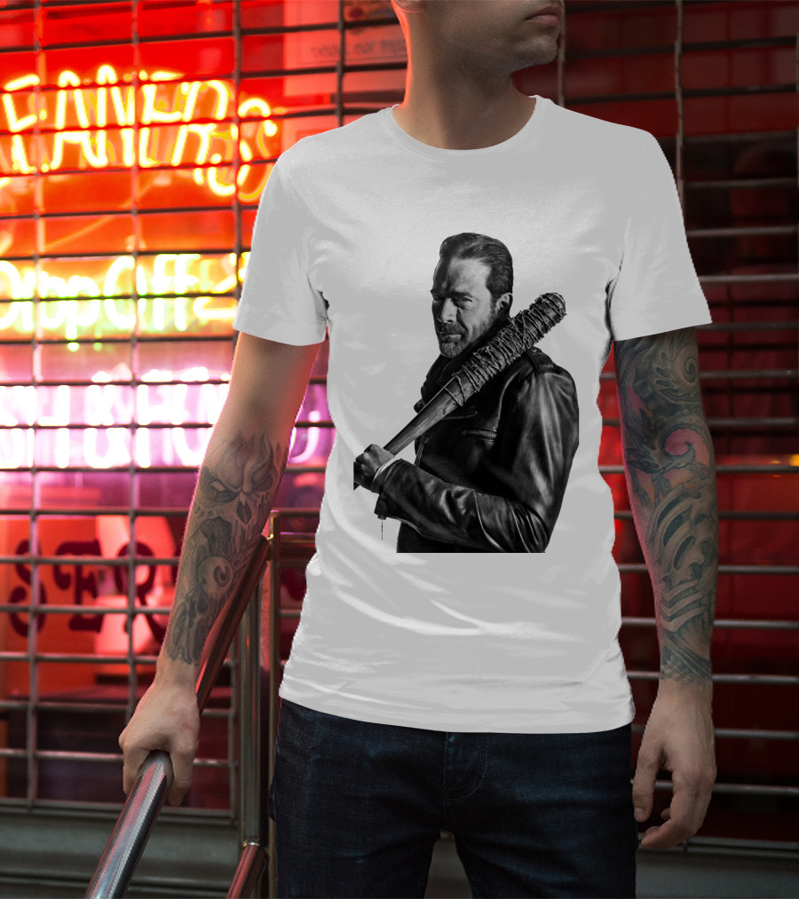 Jeff Negan Walking Dead Lucille Bat Iconic Image T-Shirt