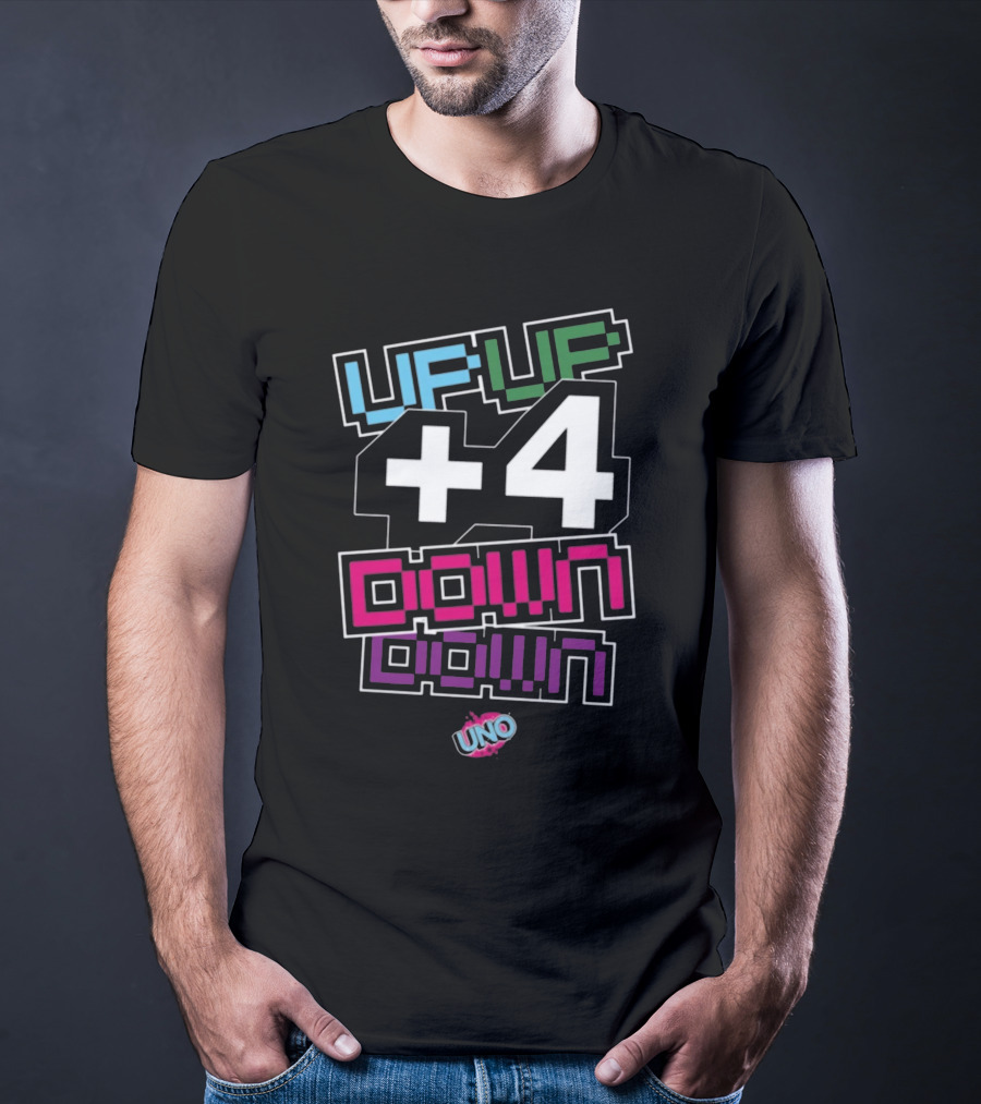 UpUpDownDown Plus Four UNO Gaming Collaboration T-Shirt