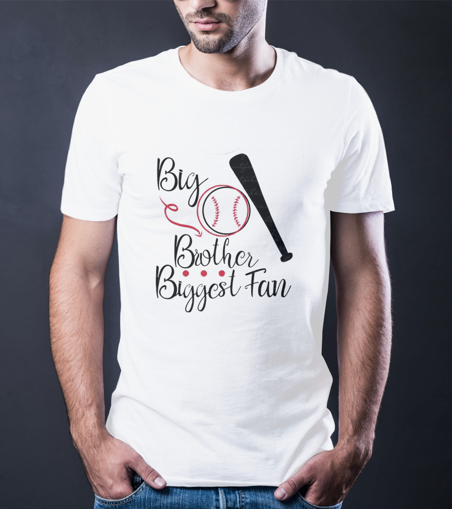 Big Brother Biggest Fan Baseball Items T-Shirt