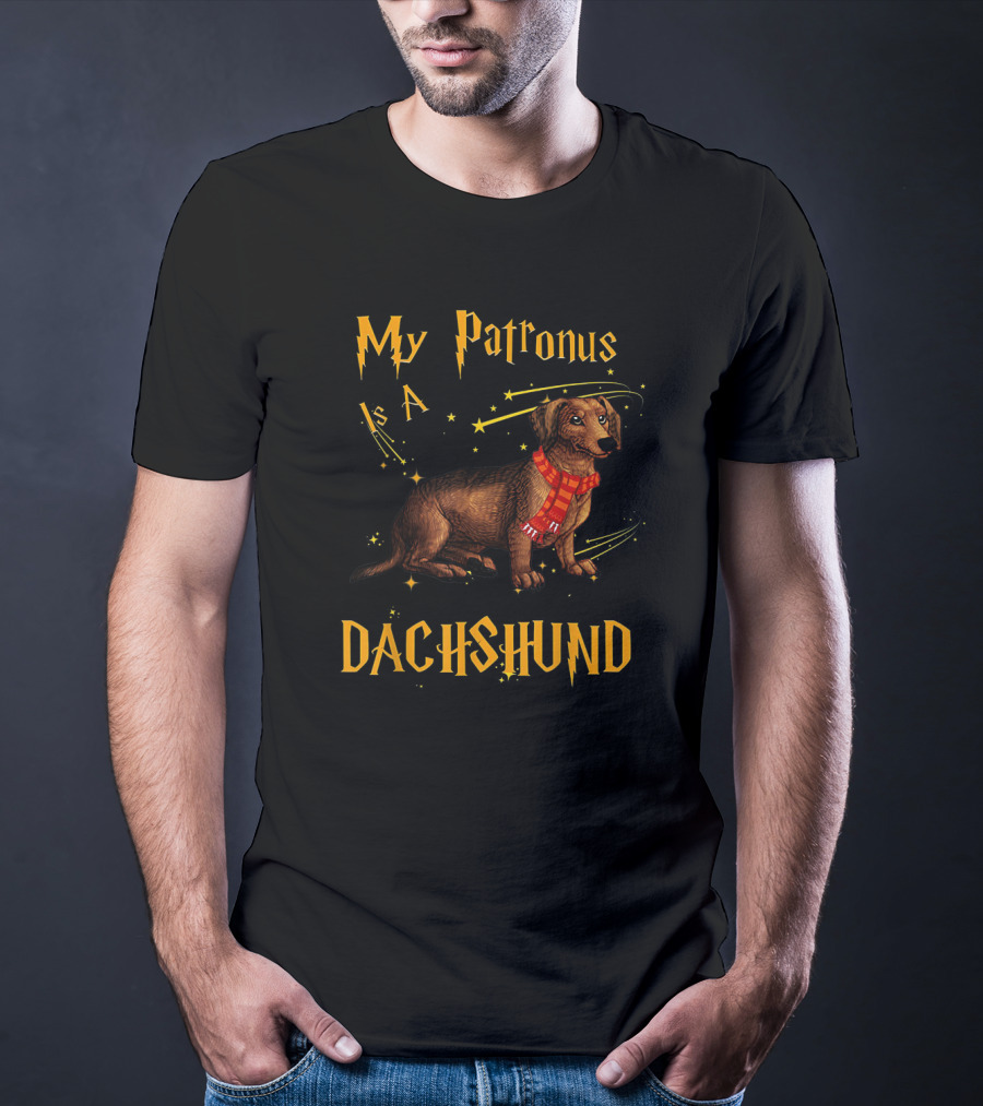 My Patronus Is A Dachshund Dog With Magic Wand And Stars T-Shirt