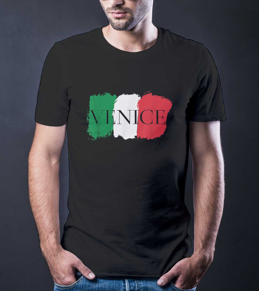 Venice Italy With Italian Flag Colors T-Shirt