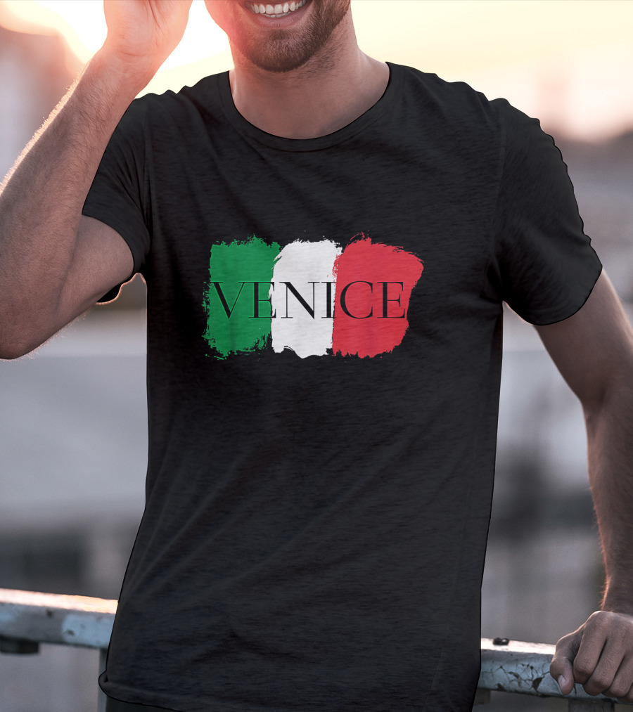 Venice Italy With Italian Flag Colors T-Shirt