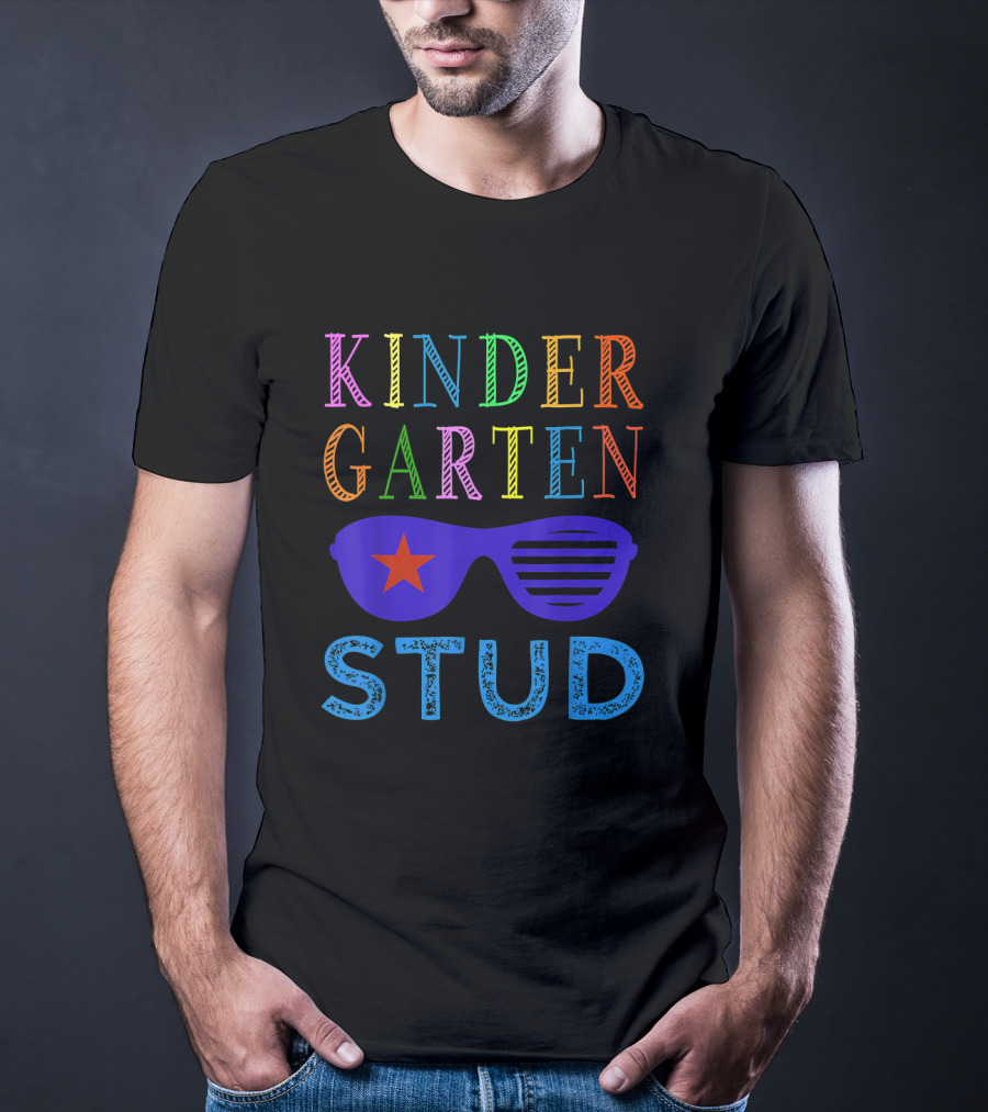 Kindergarten Stud Colorful Sunglasses Back To School First Day Fun T-Shirt