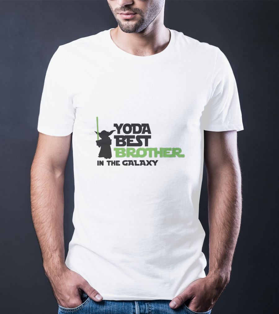 Yoda Best Brother In The Galaxy With Lightsaber T-Shirt