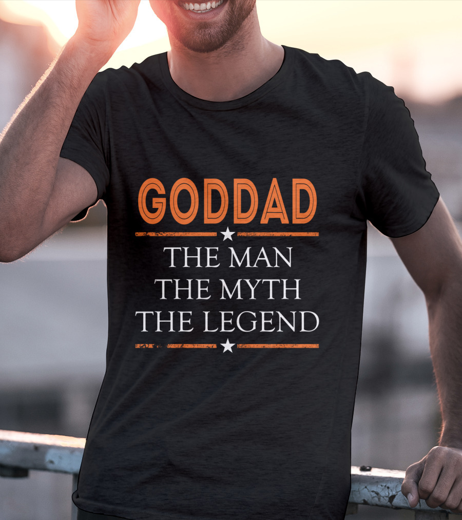 GODDAD The Man The Myth The Legend Star Accents T-Shirt