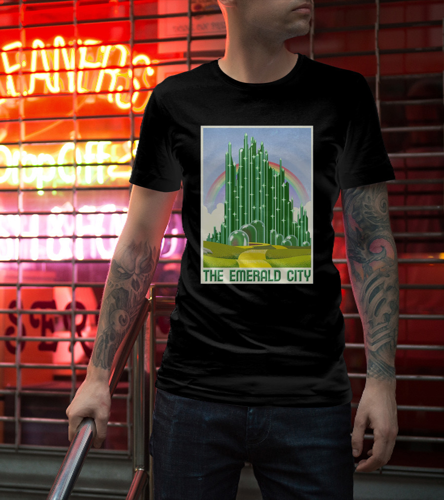 The Emerald City Landmarks Rainbow Road Journey T-Shirt