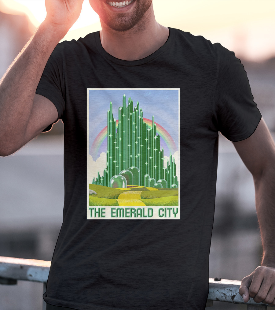 The Emerald City Landmarks Rainbow Road Journey T-Shirt