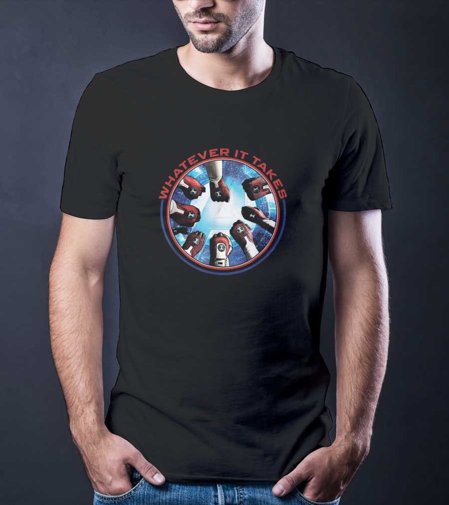 Marvel Avengers Endgame Iconic Fist Circle Whatever It Takes Team Unity T-Shirt