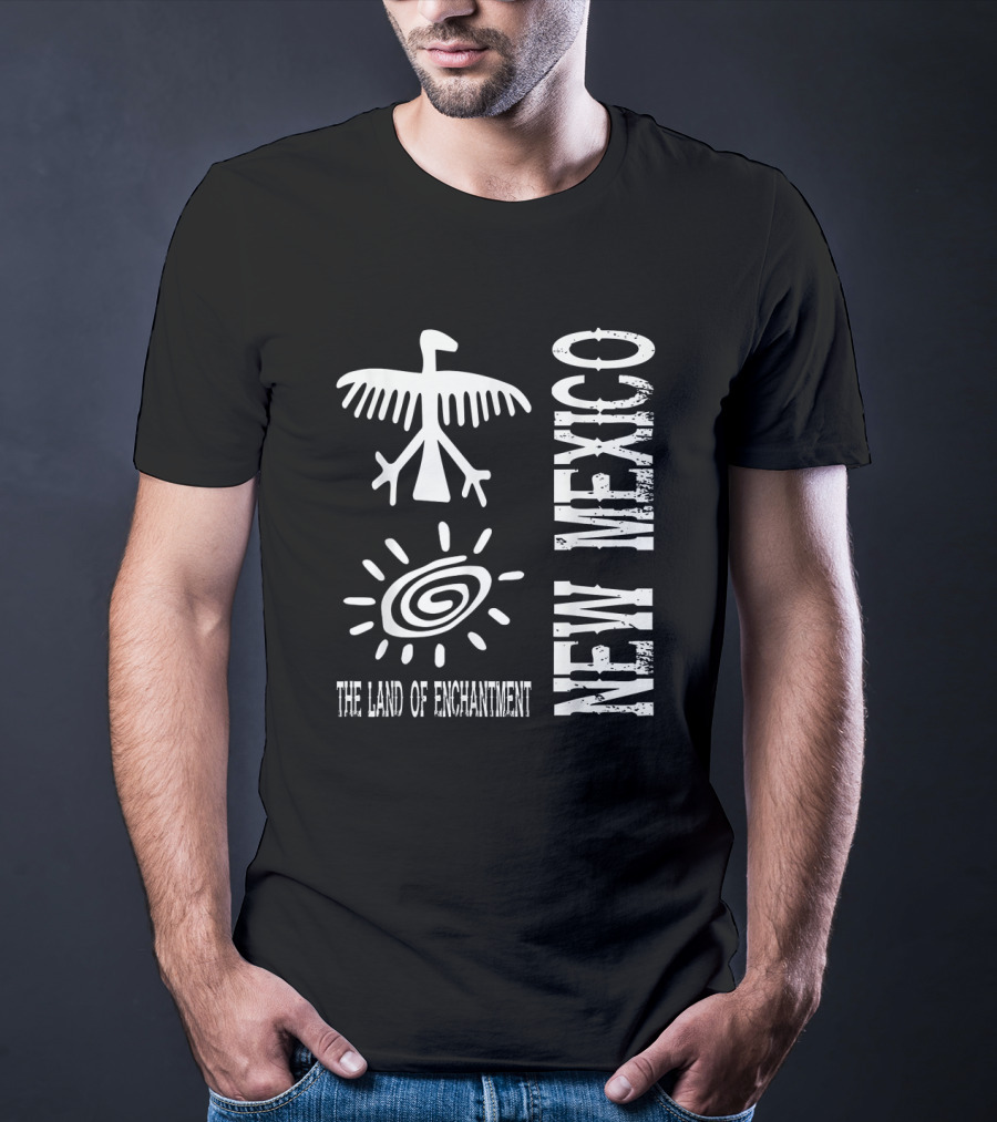 New Mexico Petroglyph Bird And Spiral Land Of Enchantment T-Shirt