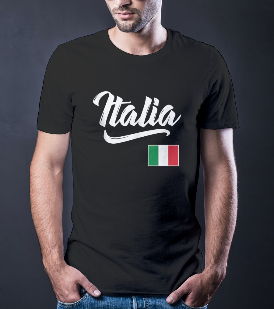 Italia Italian Flag Italy Italiano Heritage Iconic Symbol Recognition T-Shirt