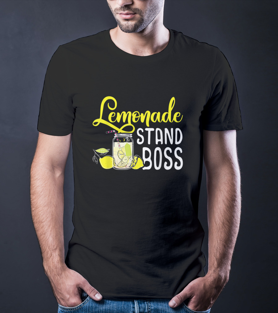 Lemonade Stand Boss With Funny Lemon Juice Graphic And Fresh Citrus T-Shirt