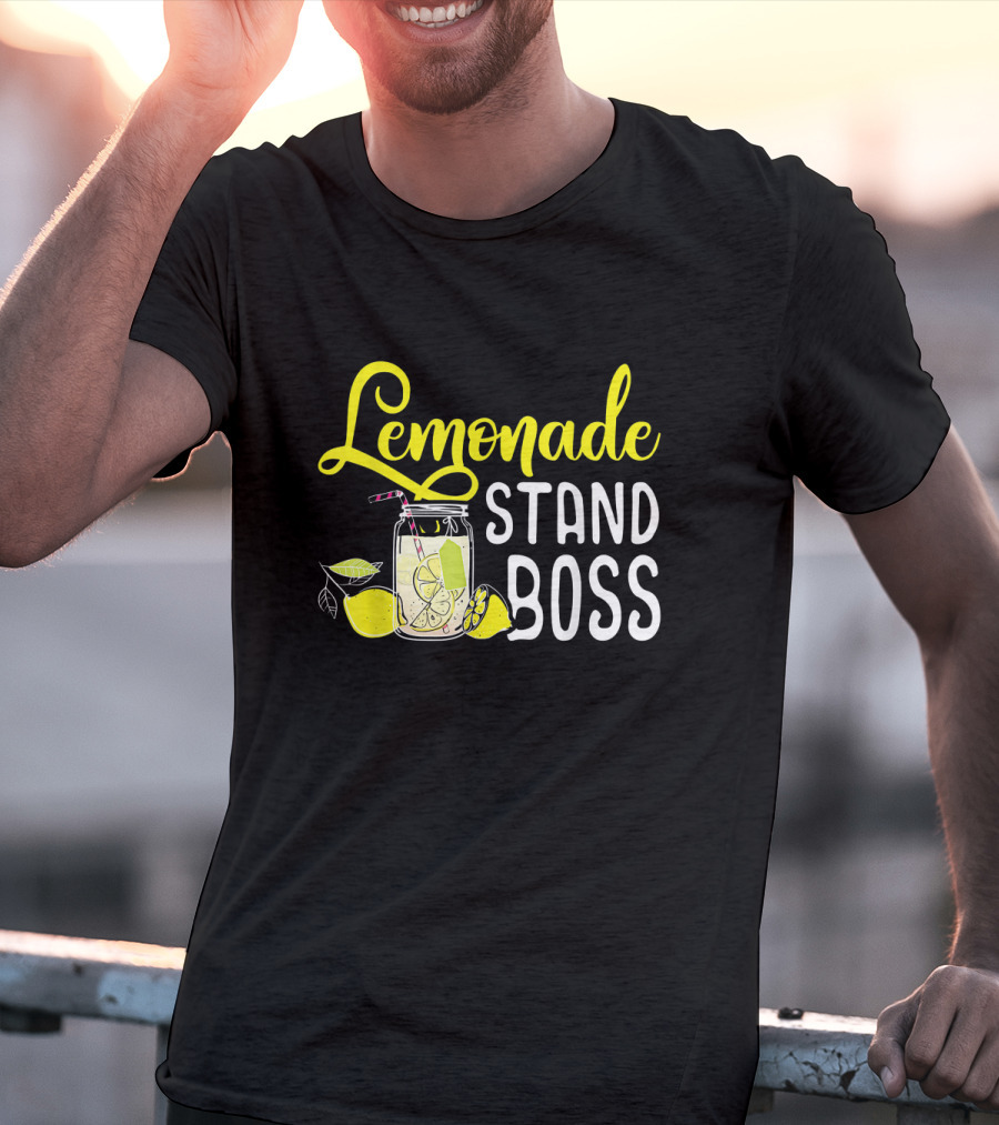 Lemonade Stand Boss With Funny Lemon Juice Graphic And Fresh Citrus T-Shirt