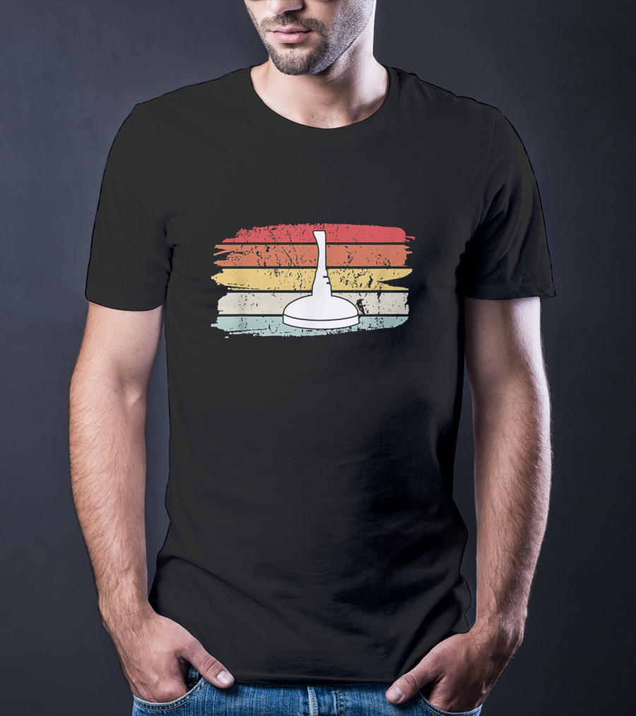 Vintage Eisstockschießen Geschenk Stockschützen Retro T-Shirt