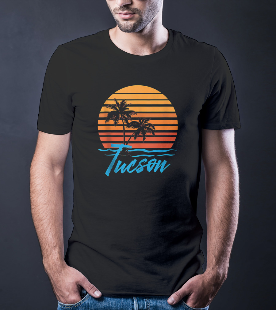 Tucson Sunset With Palm Trees And Beach Vibes T-Shirt