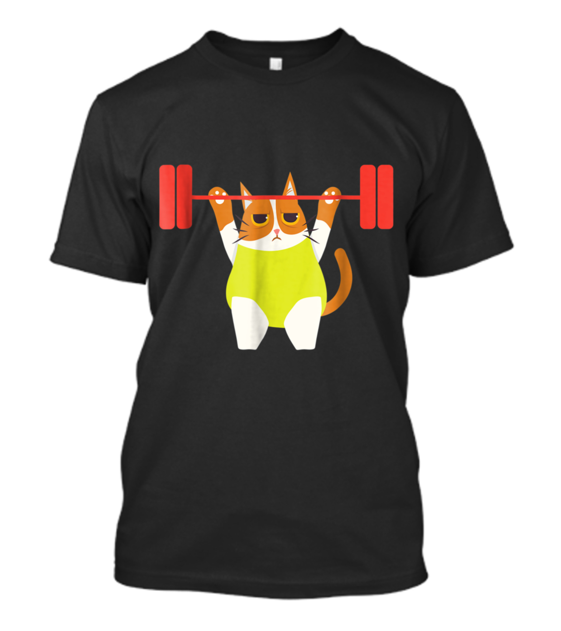 Playful Cat Weight Lifting Gym Humor For Fitness And Cat Lovers T-Shirt