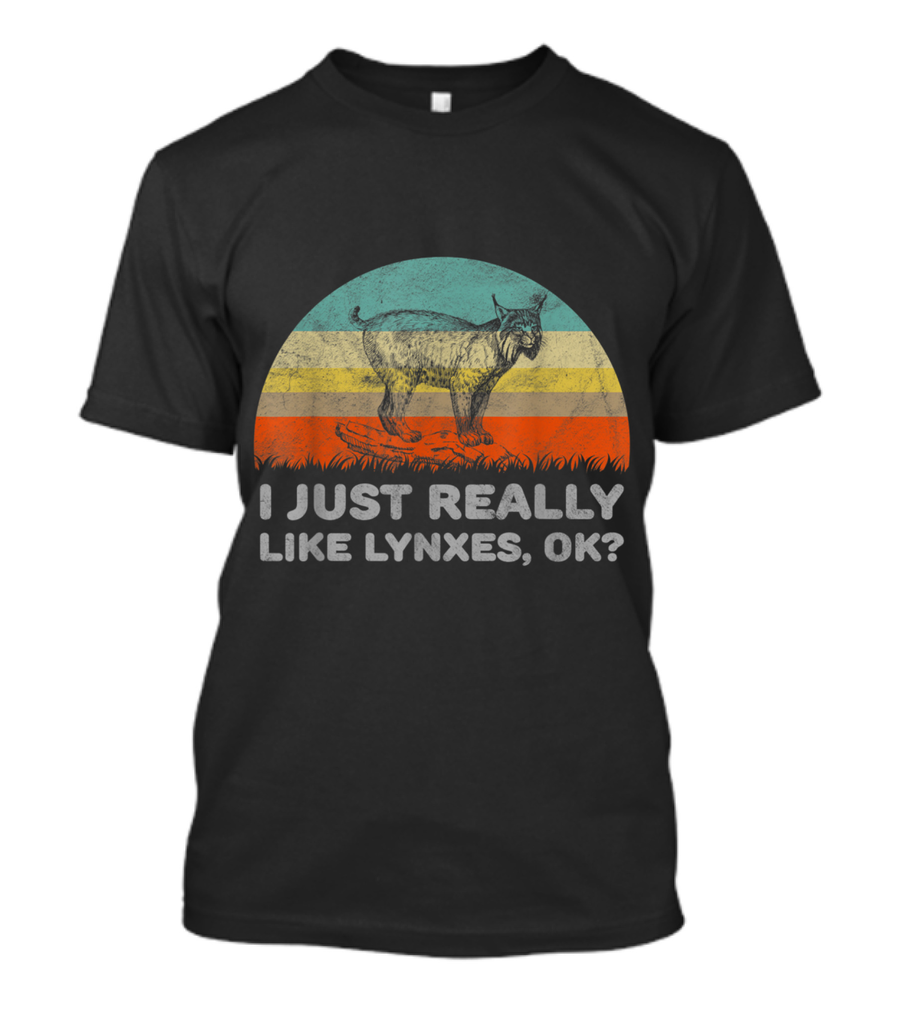 I Just Really Like Lynxes OK Vintage Sunset T-Shirt 