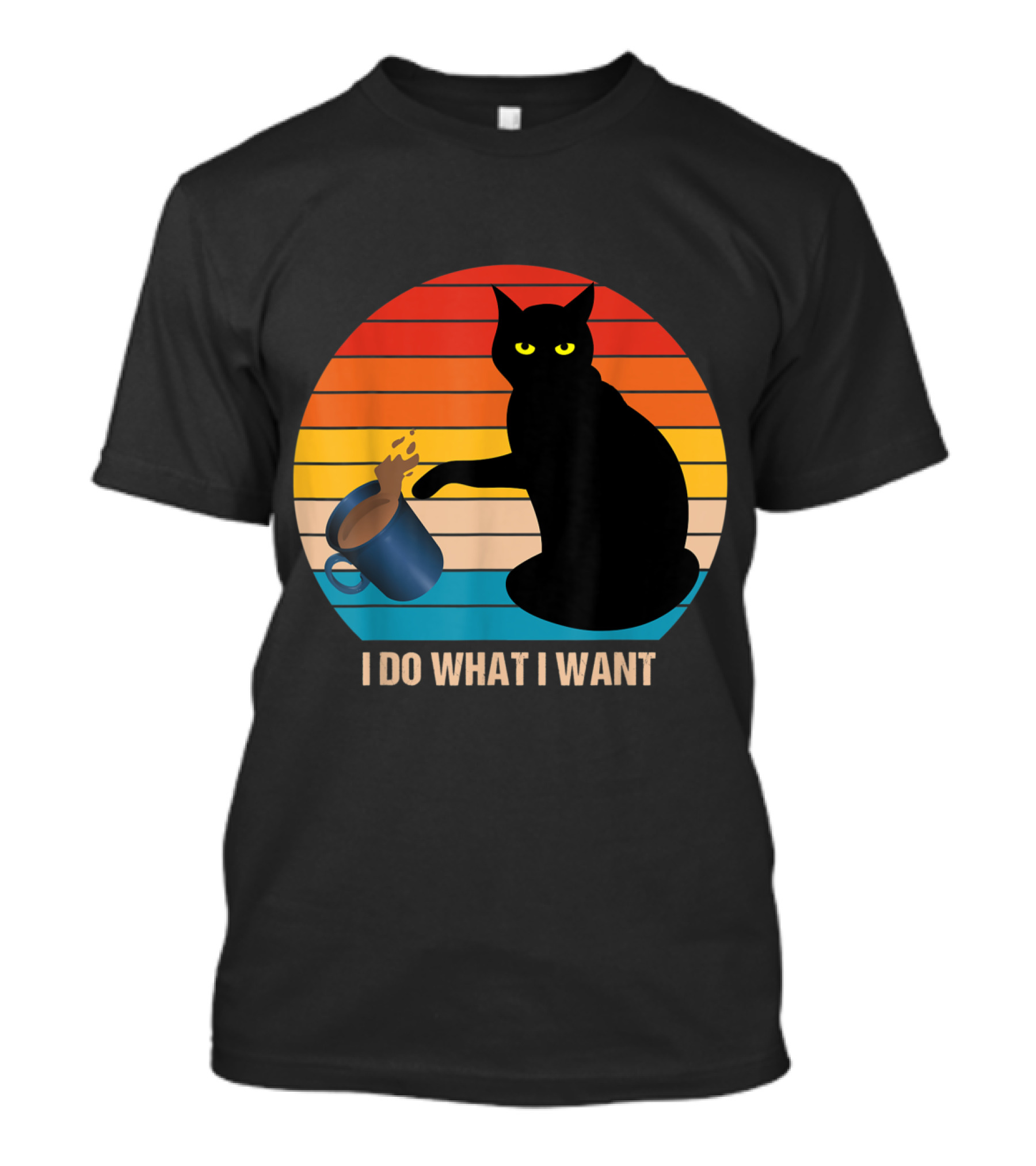 Funny Vintage Cat Do What I Want Cat Lover ...T-Shirt 