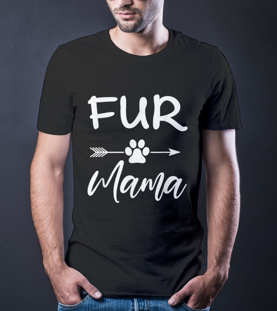 Fur Mama Paw Print Arrow T-Shirt