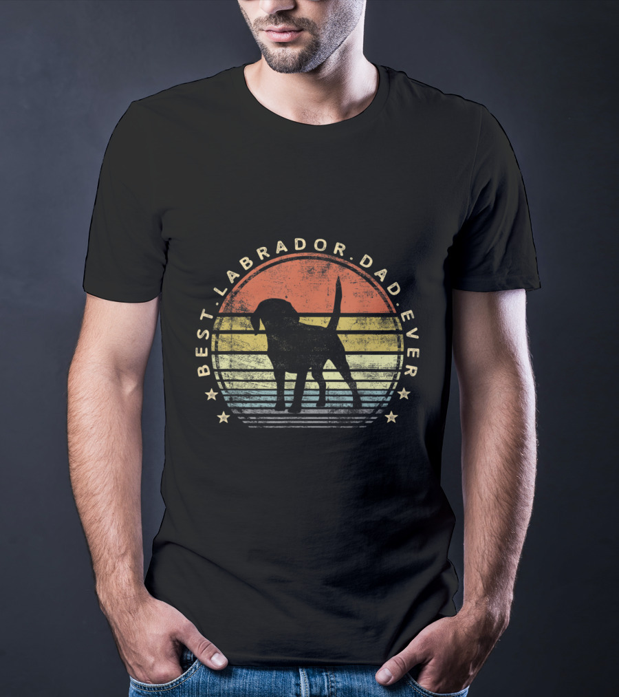 Best Labrador Dad Ever Mens Labrador Dog Lover Daddy Owner Gifts T-Shirt
