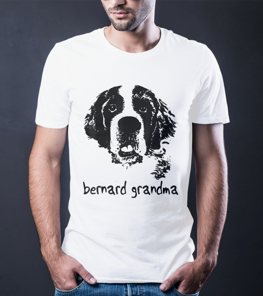 Bernard Grandma Hand Drawn Dog Lovers Gift T-Shirt
