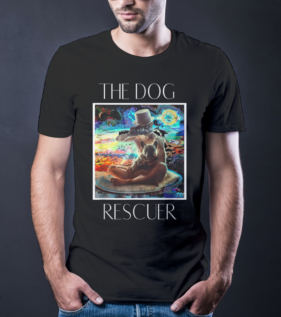 The Dog Rescuer Futuristic Animal Rescue Team Visionary Universe Journey T-Shirt