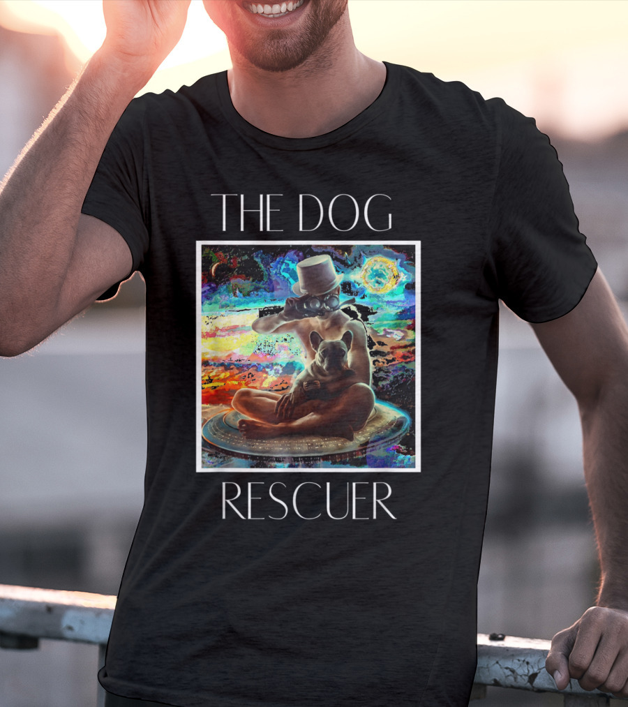 The Dog Rescuer Futuristic Animal Rescue Team Visionary Universe Journey T-Shirt