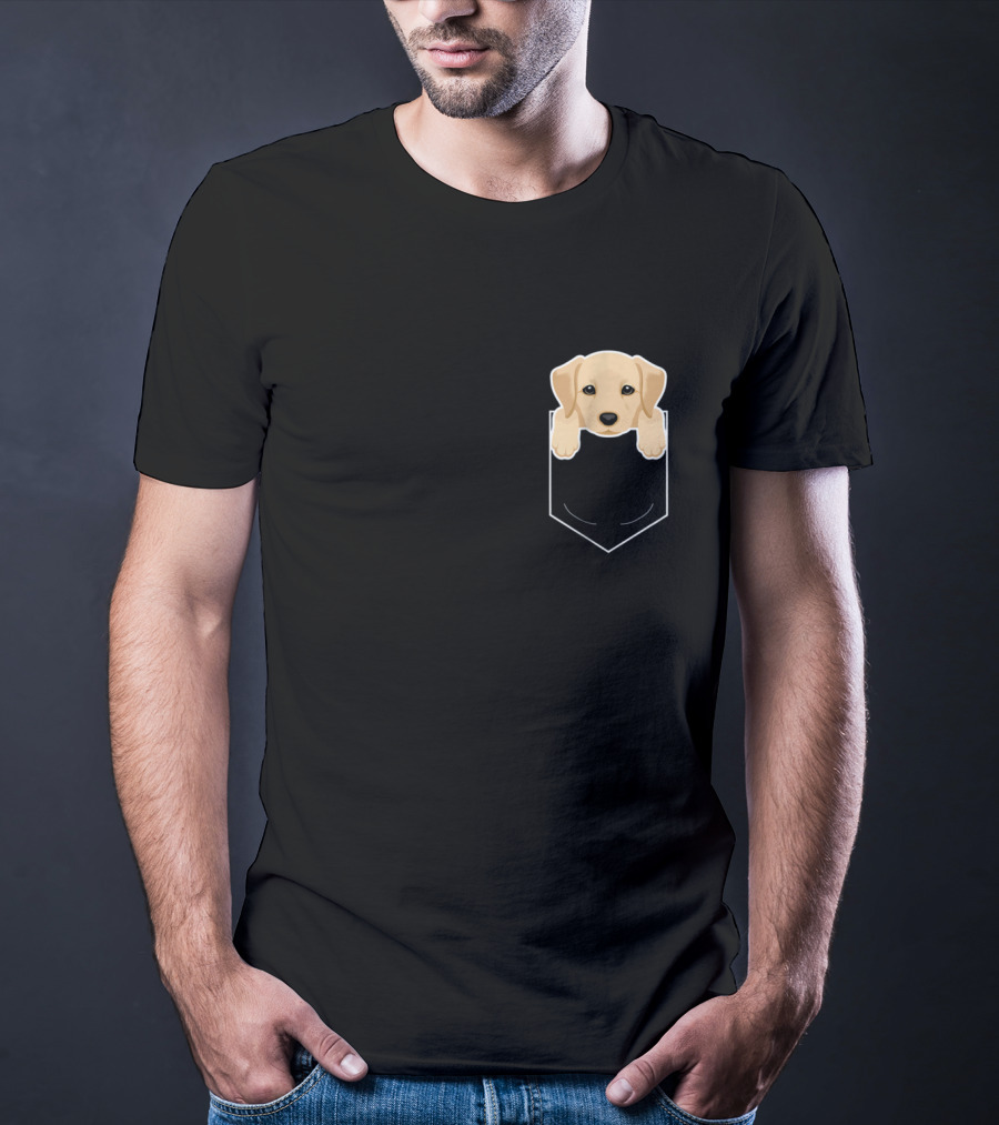 Yellow Lab In My Pocket Cute Dog Owner Labrador Retriever T-Shirt