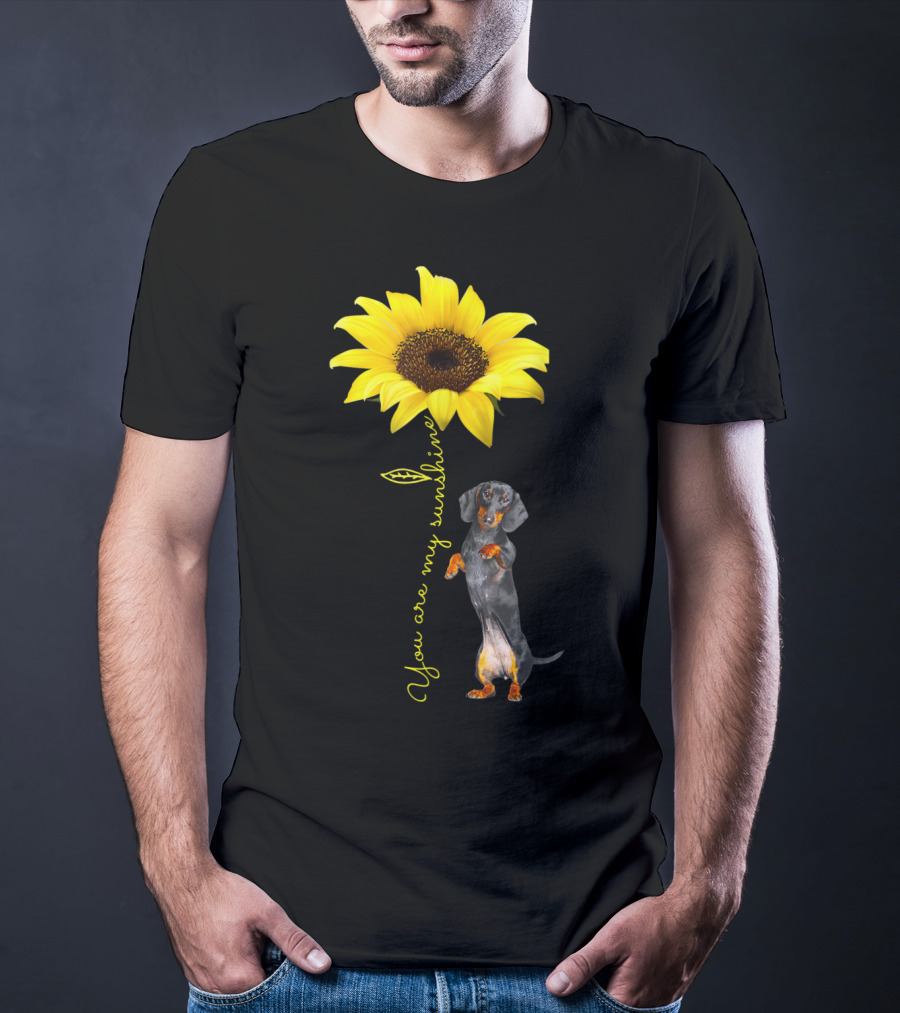 You Are My Sunshine Dachshund Doxie Mom Mother Day Sunflower T-Shirt