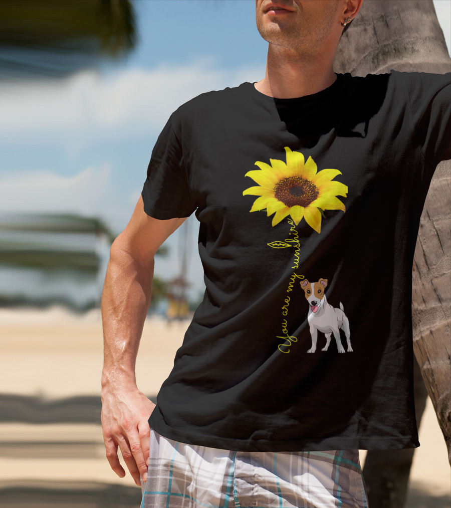 You Are My Sunshine Sunflower Jack Russell T-Shirt