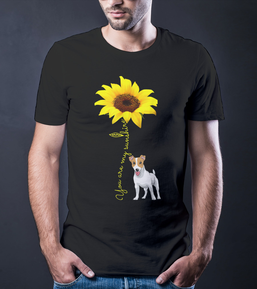 You Are My Sunshine Sunflower Jack Russell T-Shirt