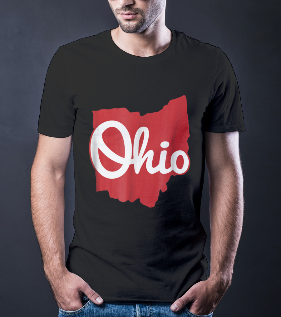 Ohio Home Script Ohio Map T-Shirt