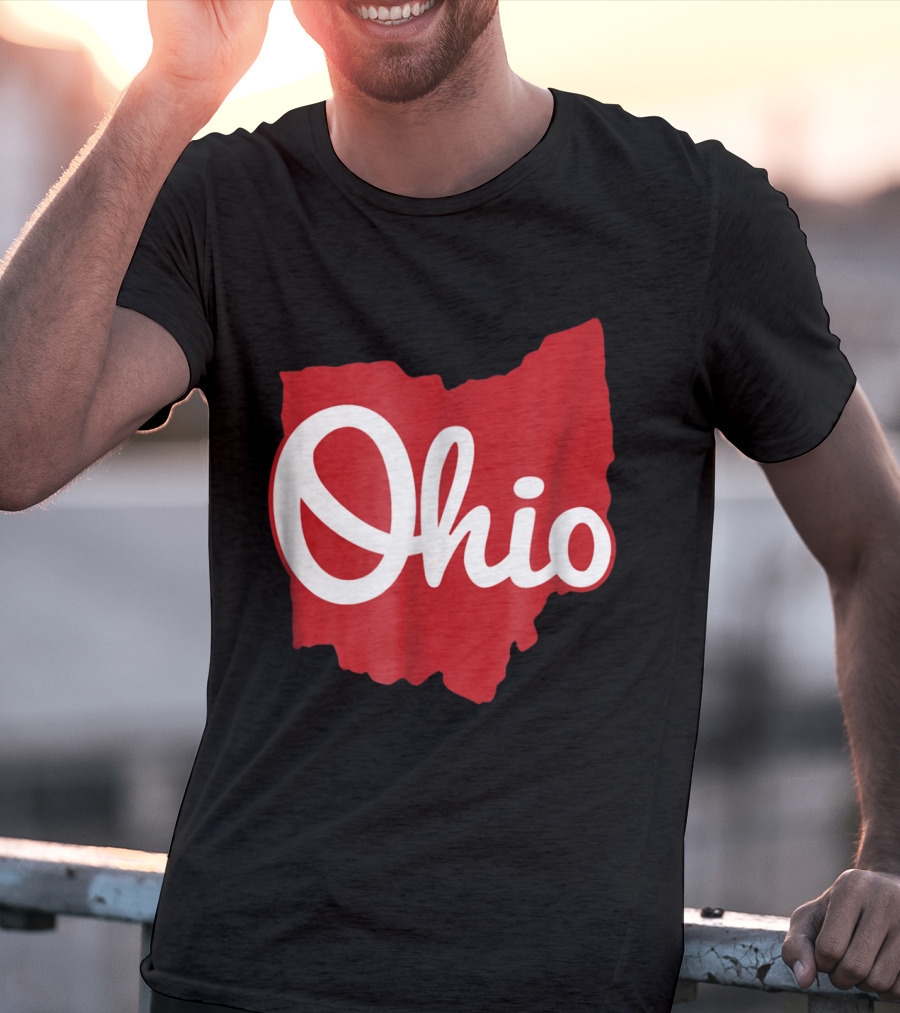 Ohio Home Script Ohio Map T-Shirt