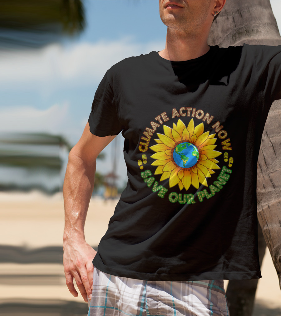 CLIMATE ACTION NOW SAVE OUR PLANET March Strike Movement Wear T-Shirt