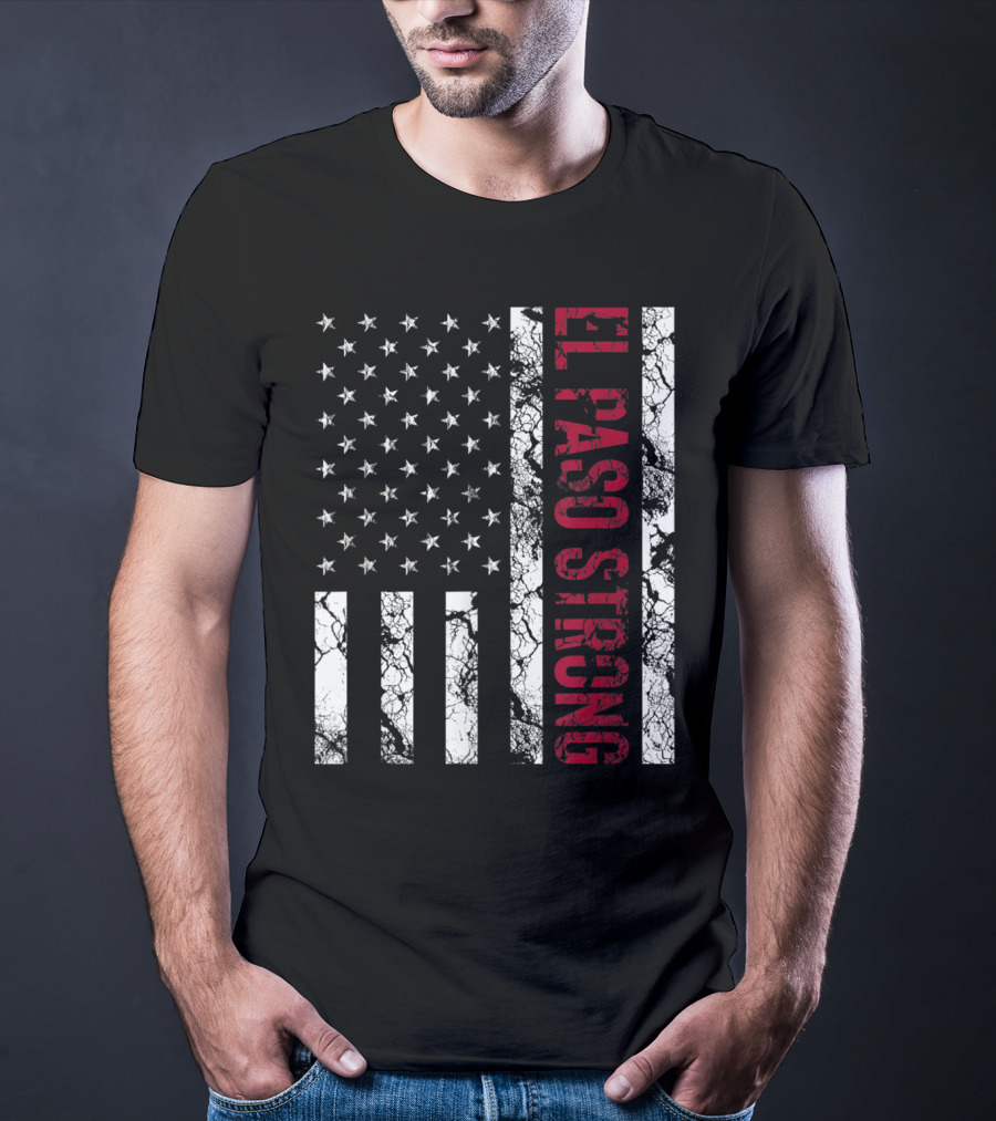 El Paso Strong Distressed American Flag T-Shirt