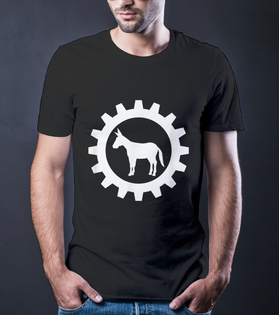 Get Your A$$ In Gear Funny Donkey Gearwheel T-Shirt