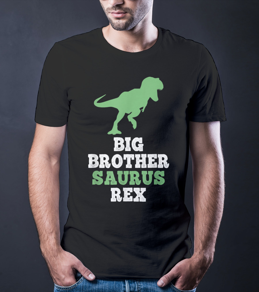 Big Brother Saurus Rex Dinosaur Silhouette Fun T-Shirt