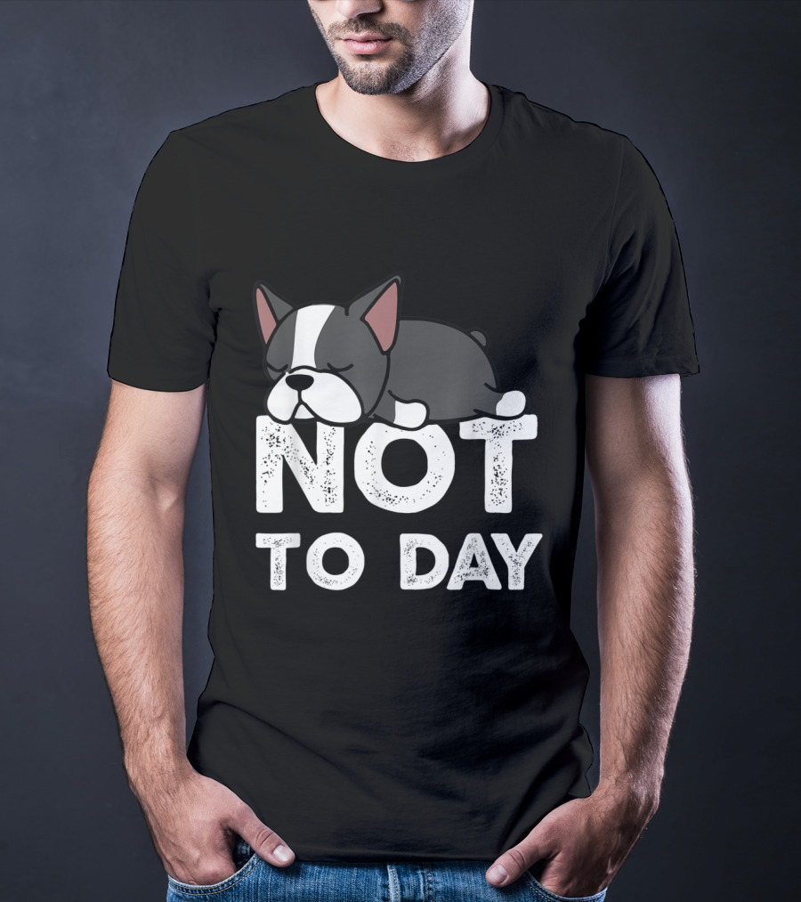 Nope Not Today Lazy Boston Terrier Not To Day T-Shirt