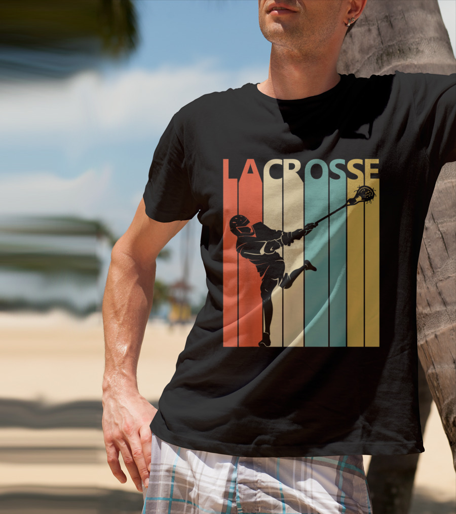Vintage Lacrosse Retro Stripes T-Shirt