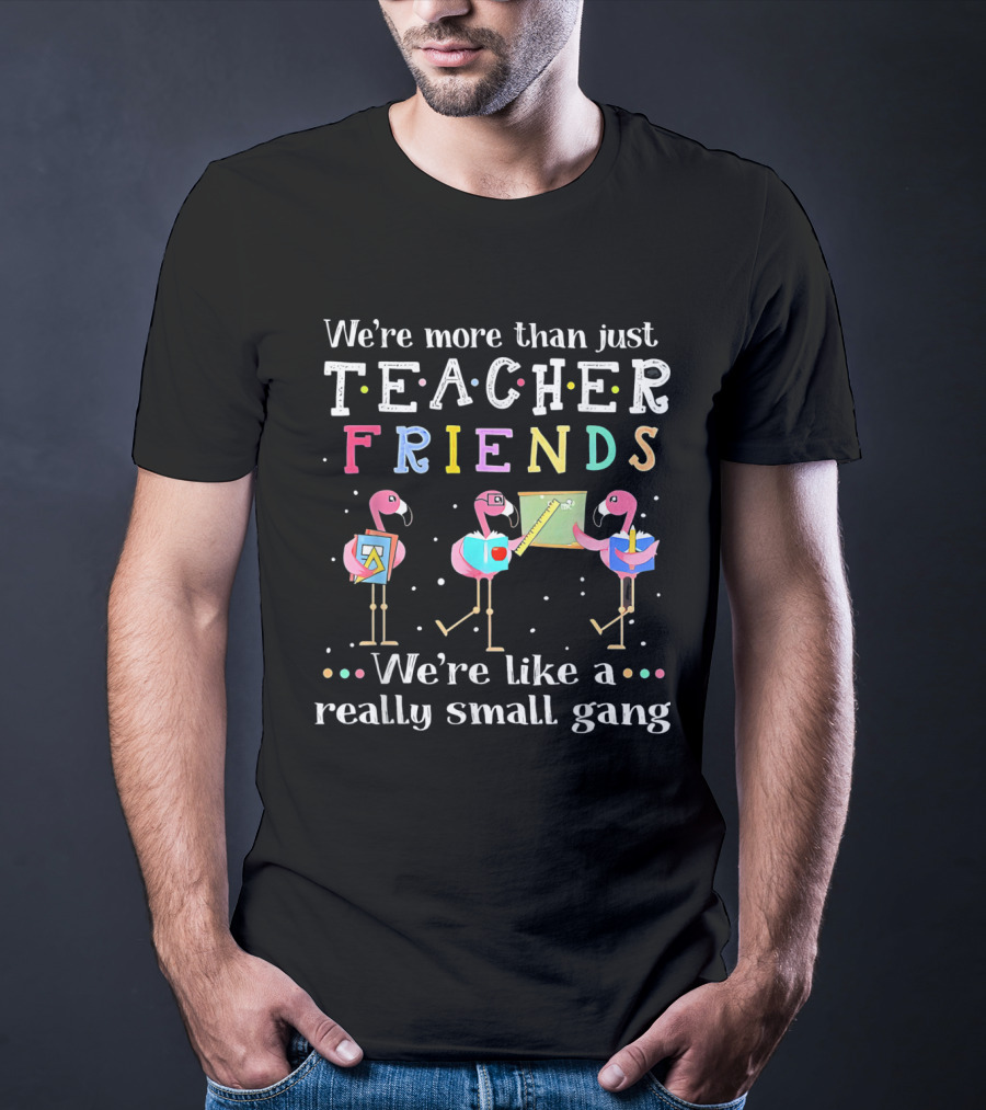 We're More Than Just Teacher Friends Flamingo Trio Like A Really Small Gang T-Shirt
