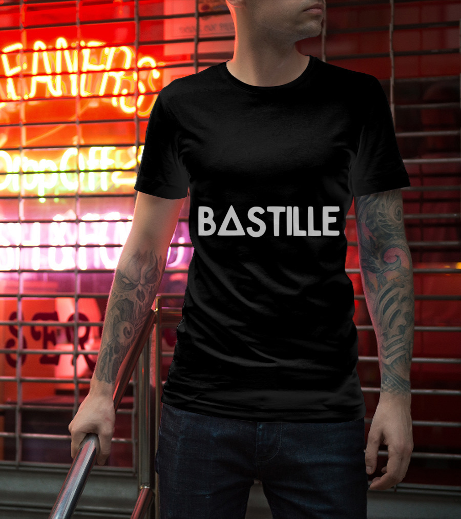 Bastille Band Text Triangle T-Shirt
