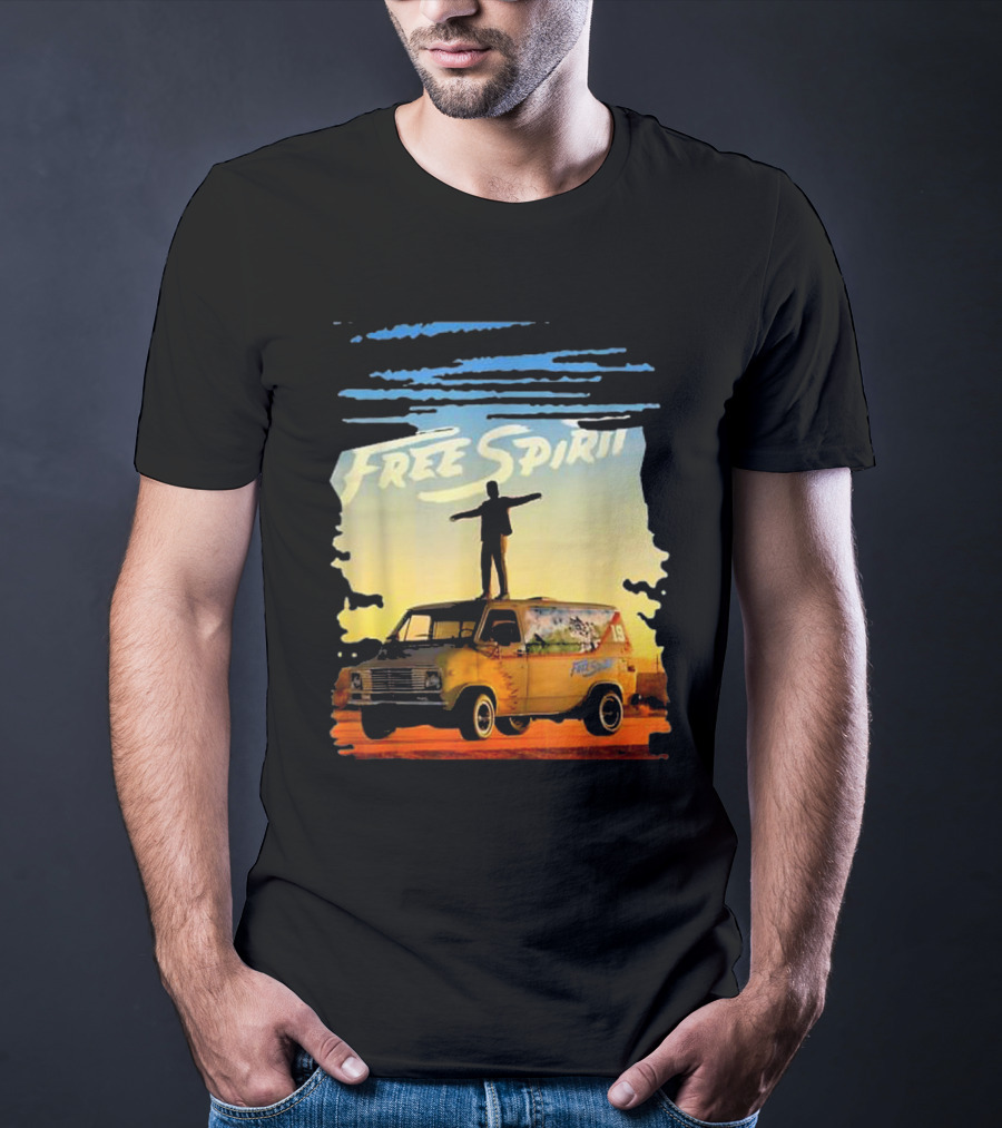 Free Spirit Khalid Van Silhouette On Sunset Background T-Shirt