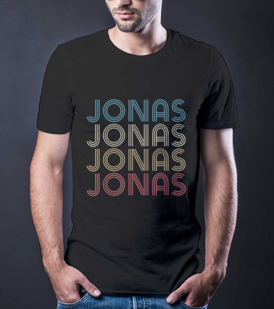 Jonas Multicolor Retro Name T-Shirt