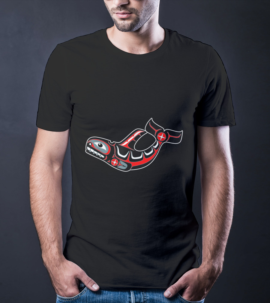 Orca Killer Whale Native American Design For Teens T-Shirt