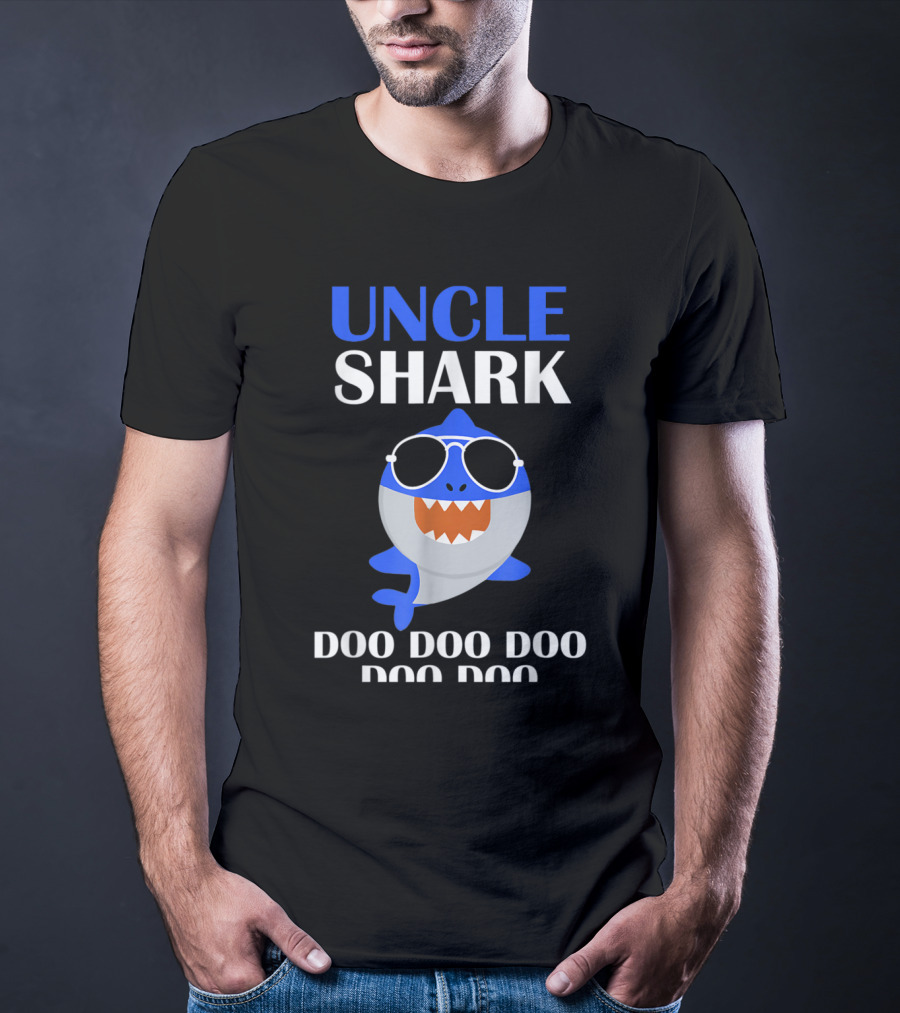 Uncle Shark Doo Doo Doo Shark With Sunglasses T-Shirt