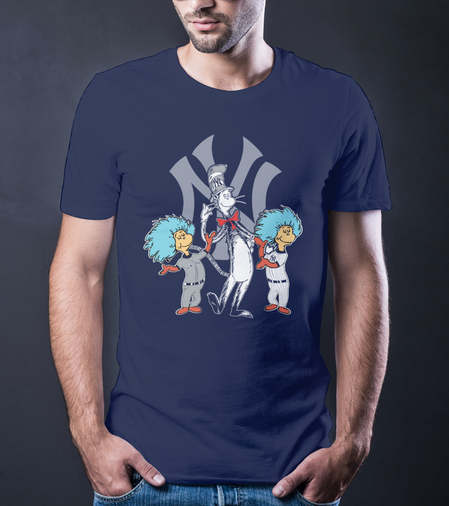 Yankees Cat In The Hat And Thing 1 Thing 2 T-Shirt