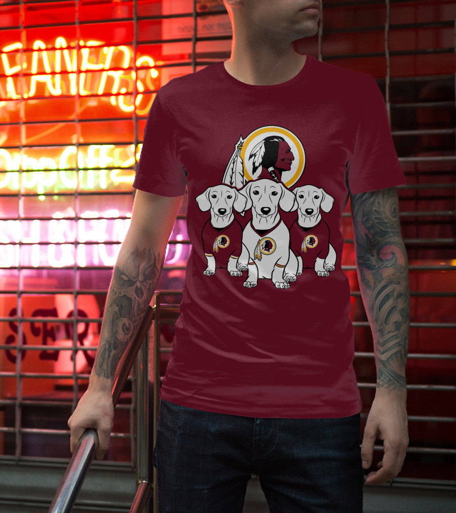 Dachshund Redskins Fan Trio T-Shirt