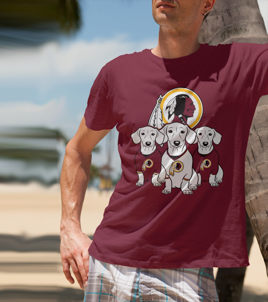 Dachshund Redskins Fan Trio T-Shirt